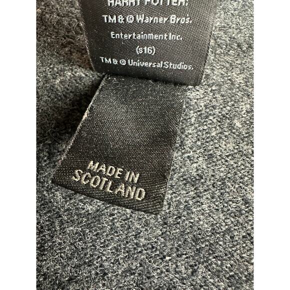 Harry Potter Wizarding World Cardigan Sweater Ravenclaw Lambswool Charcoal Gray - Picture 11 of 13